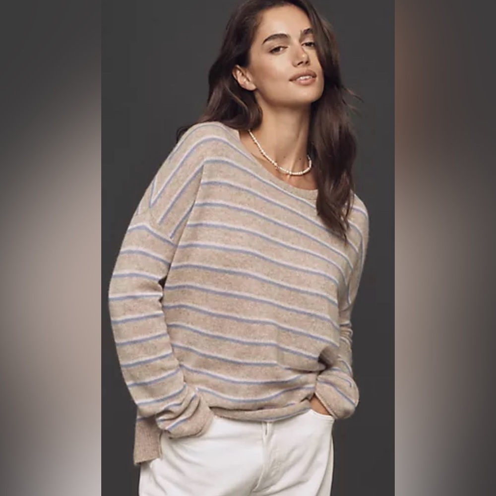 Anthropologie x Maeve Relaxed Cashmere Pullover Sweater Size Small NWT